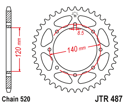 JT SPROCKETS JTR487.38 (49138jt)